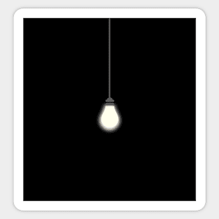 light bulb bringing light in darkness Sticker